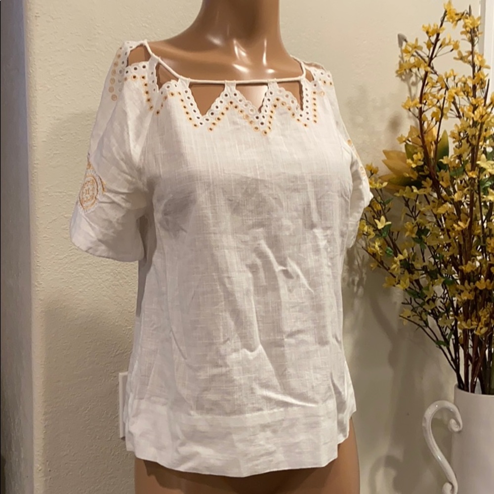 Madewell embroidery blouse Sz XS (3)